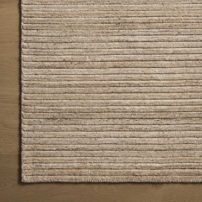 Handmade Striped Area Rug, Rectangle 9'6" x 13'6"