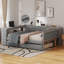 Lit de jour rembourré en velours Glam avec tablettes de rangement et station de charge-117122594