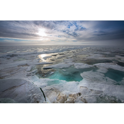 Arctic ocean against sunset Wall Art on Canvas