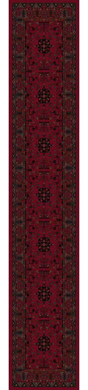 Abbeville Oriental Wool Area Rug, Runner 67 x 275cm