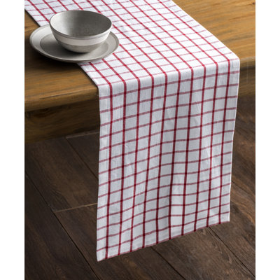 Checkered 100% Cotton Table Runner