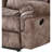 Zubaida Two Tone Chocolate Velvet Recliner Sofa W/USB Port & Drop Down Table
