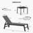 Latitude Run Outdoor Rust-Resistant Metal Chaise Lounge with Table-474560689