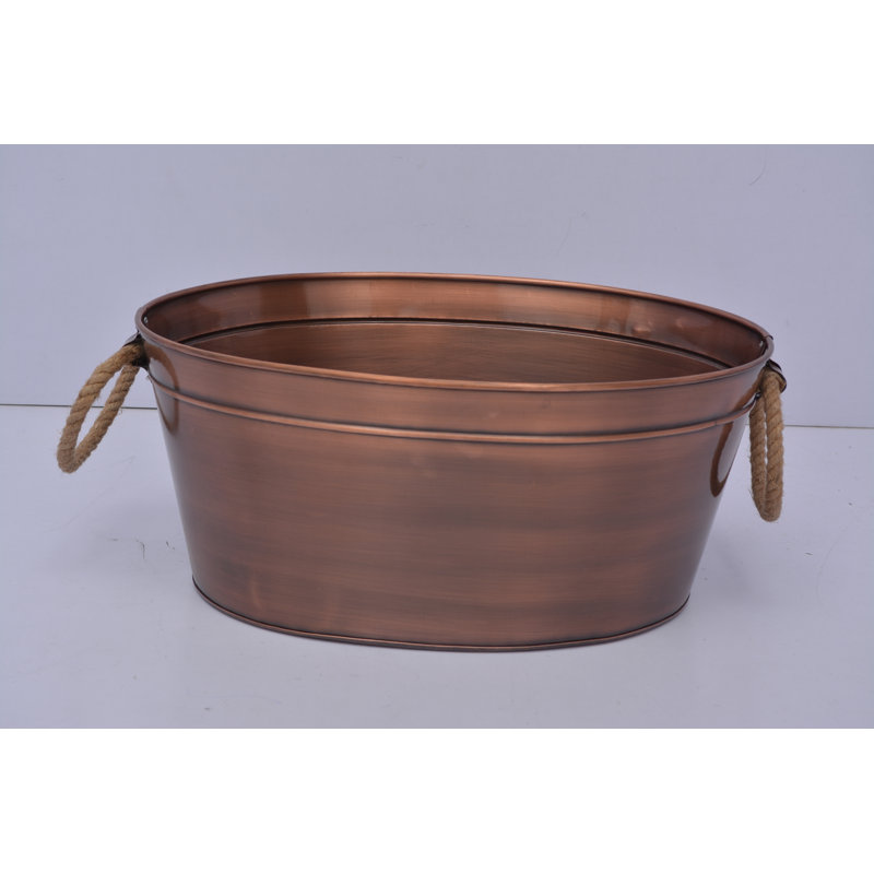 Oval Beverage Tub Large with Jute Handle