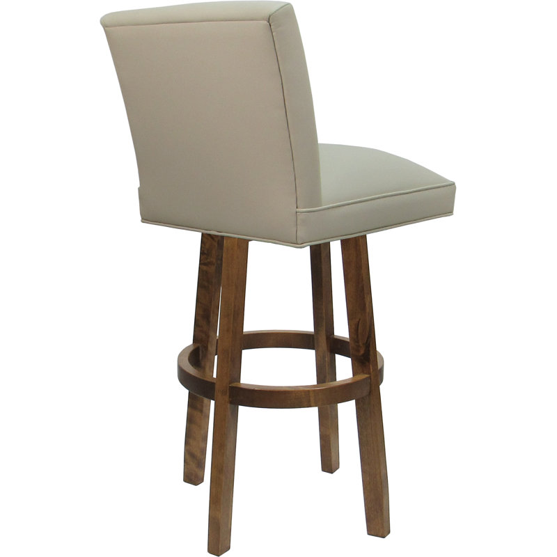 Swivel Wood Bar Stool - 30" Seat Height, Moca, Beige Océan