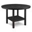 1 table de salle à manger à hauteur de comptoir ronde contemporaine de style transitionnel avec paresseux gris anthracite