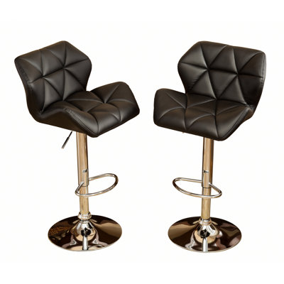 Set Of 2 Barstools, Adjustable Height Hidraulic Bar Stools