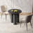 39.37" Modern Round Black Dining Table Set with 4 Chairs for Kitchen, Bar, Living Room, Small Space-374086775-374086740
