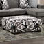 Repose-pieds carré de style contemporain avec pieds en plastique et ressorts ensachés-610653985