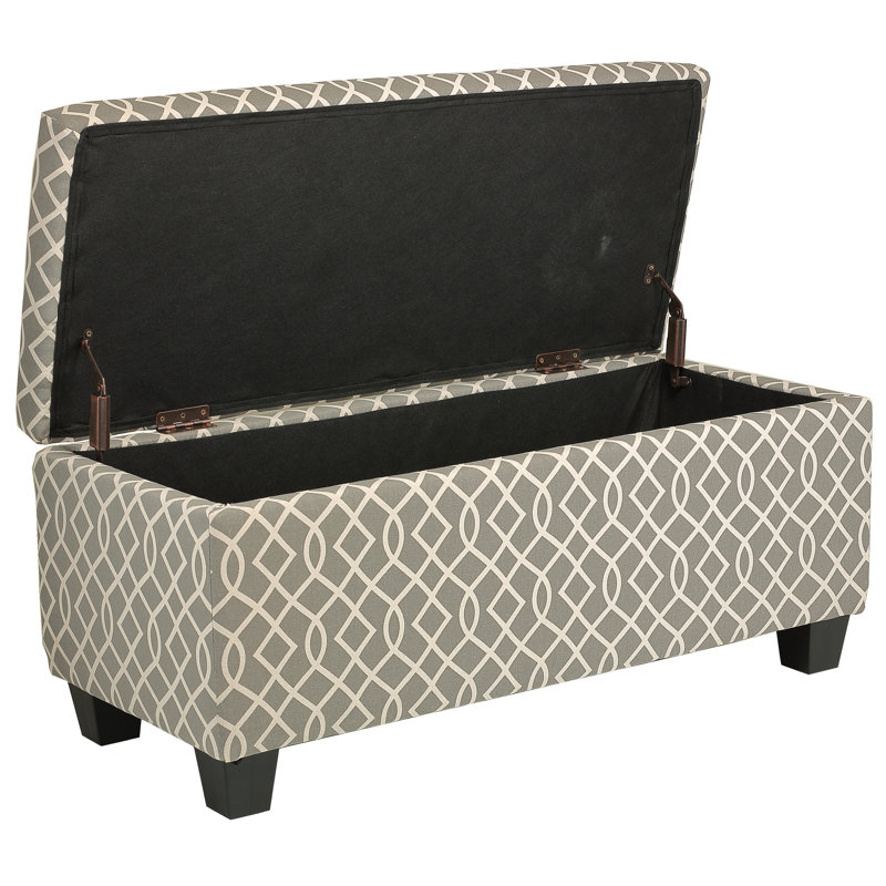 Barlett Linen Blend Upholstered Storage Bench