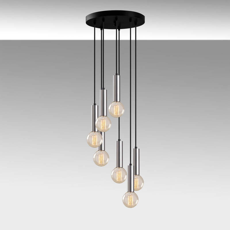 Fegan 7 - Light Cluster Pendant, Silver