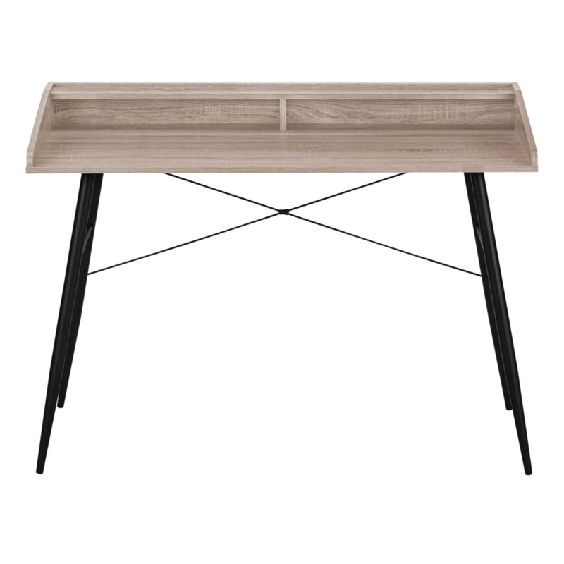 Bureau d'ordinateur, Taupe / Noir