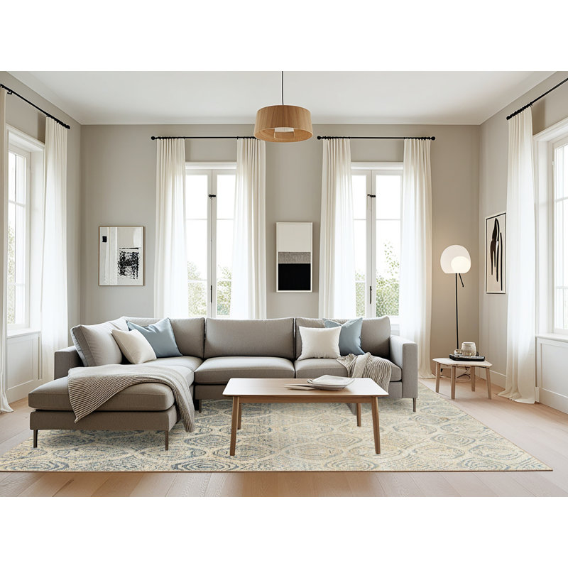 Abstract Indoor Rug, Rectangle 8' x 12'