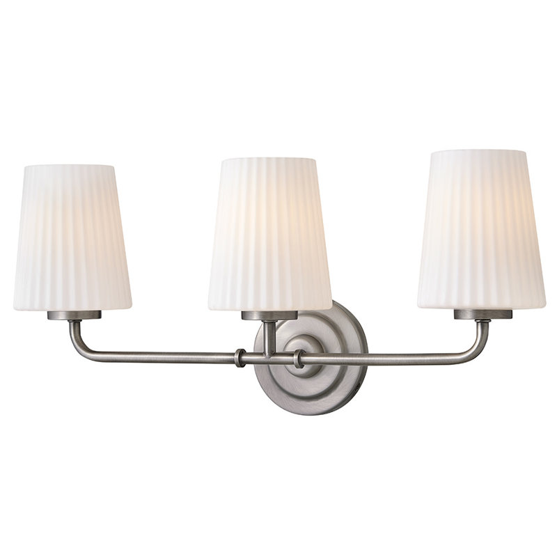 Hinkley Mckenna Medium Three Light Vanity, Nickel