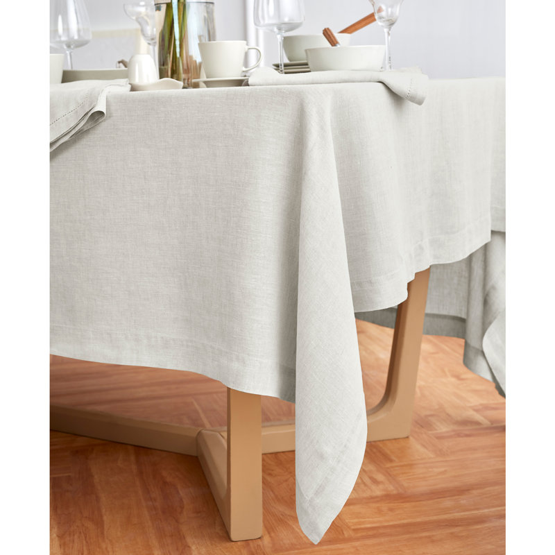 Sonoma - 100% Pure Linen Tablecloth (Prewashed), Light Flax, 132" x 70"