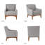 Fauteuil Arshanti avec pieds en bois massif-76353534
