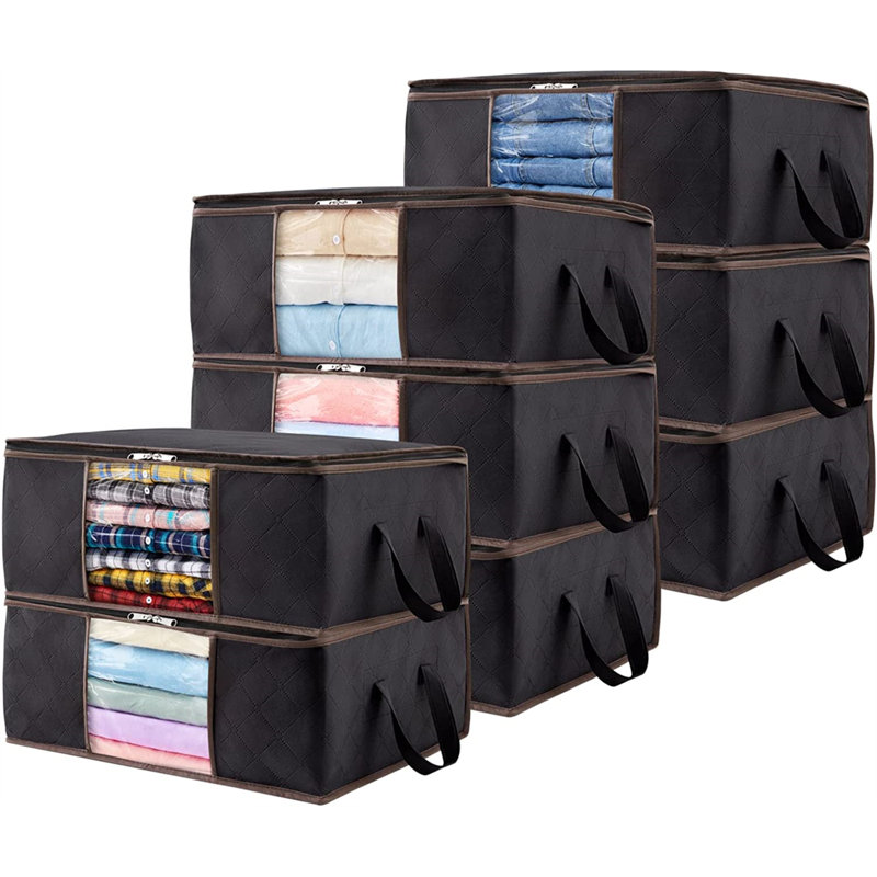Ebern Designs Fabric Bin, Black