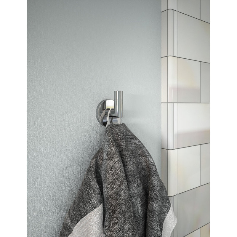 Graz Polished Chrome Modern Wall-Mounted Robe Hook
