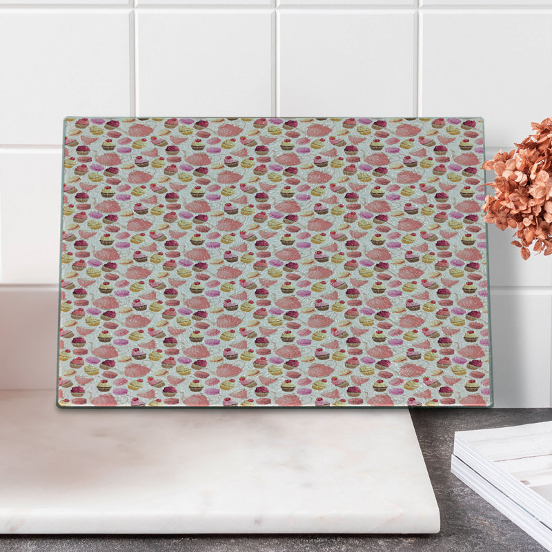 Multicolore planche à découper en verre trempé Ambesonne