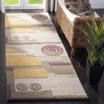 Charbonneau Drive Hand Tufted Wool Abstract Rug