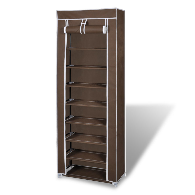 20 Pair Flip Down Shoe Storage, Brown
