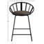 De 2 chaises modernes à hauteur de comptoir - brun noir, base en traîneau, cuir synthétique, dossier et siège de siège ventilés, revêtement en cuir, expérience confortable