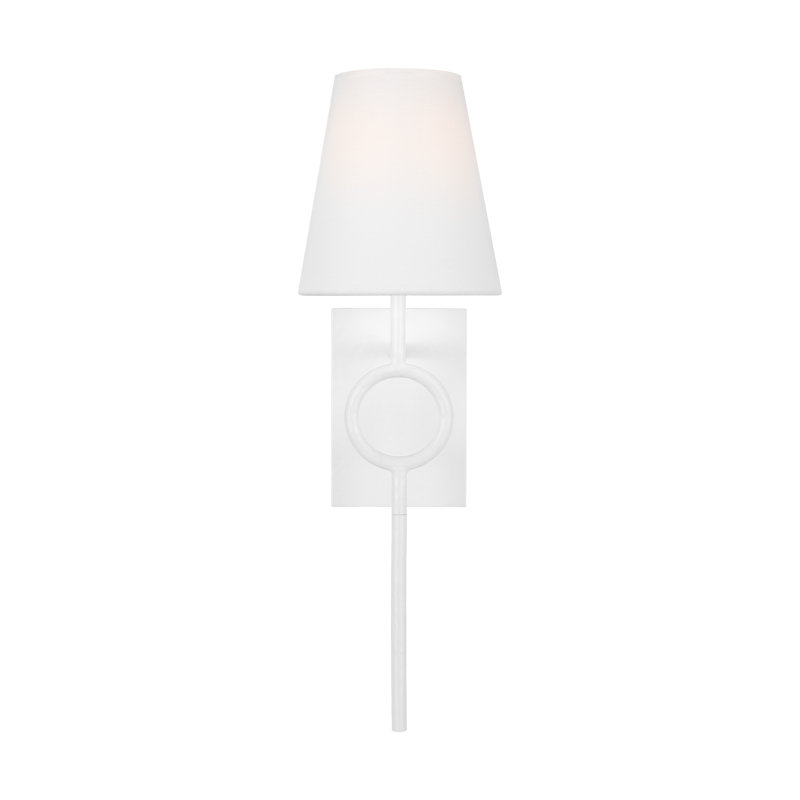 Grande applique murale 1 lumière Michaeline, Blanc mat