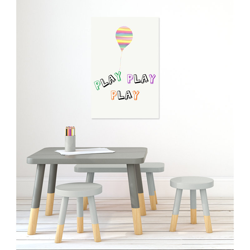 Play Play Play, impression sur papier, H 36 po x l 24 po x P 1,5 po, Canevas