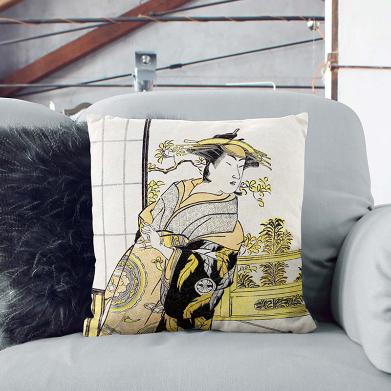 Square Throw Cushion, 40cm H x 40cm W x 15cm D
