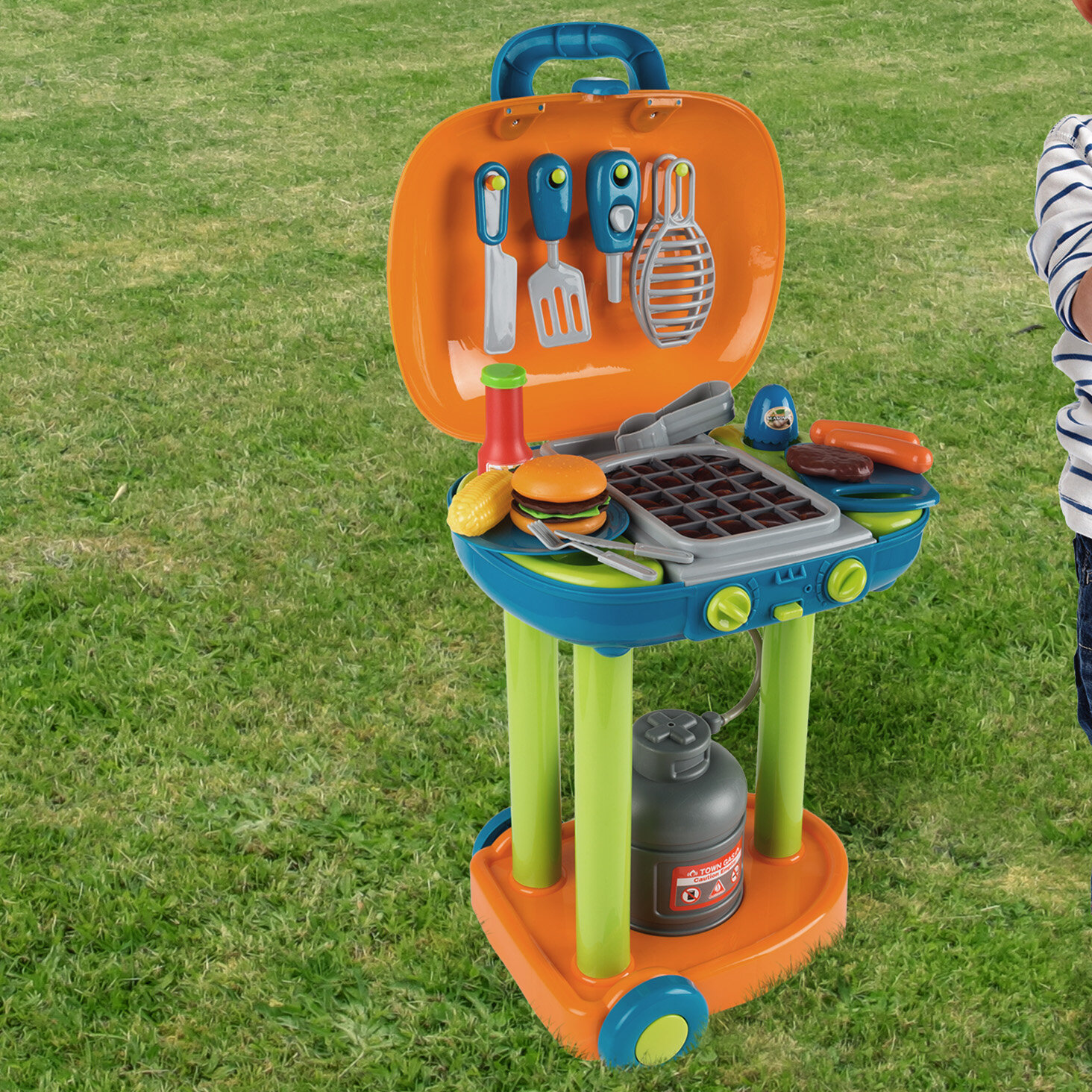 Hey! Play! Pretend Play BBQ Grill Toy Kitchen Set & Reviews