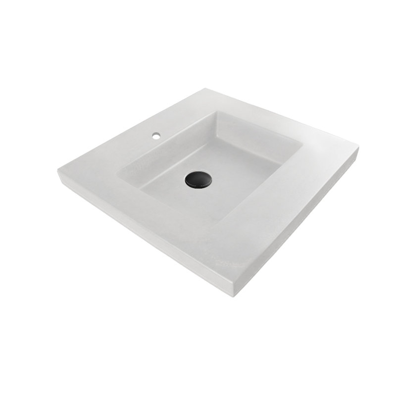 Newterra 24'' L Bathroom Sink, Single Hole, Sand