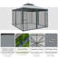 Abri de jardin 1 pièce en polyester 10 pi x 10 pi gris avec rideaux et filet-132450287