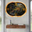 THE GEARS CLOCK Wall Clock with Real Moving Gears PO-LI_ 27 in Round WOOD-BLACK