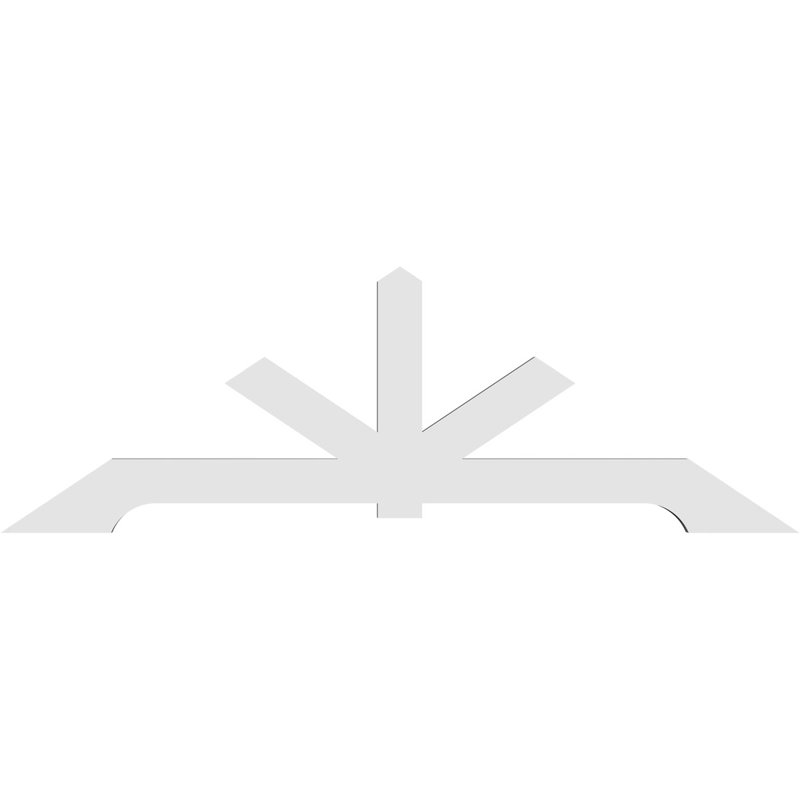 Support de pignon en PVC de qualité architecturale Vanguard, H 24 po x l 72 po (pas: 8/12), P 2 po x F 4 po
