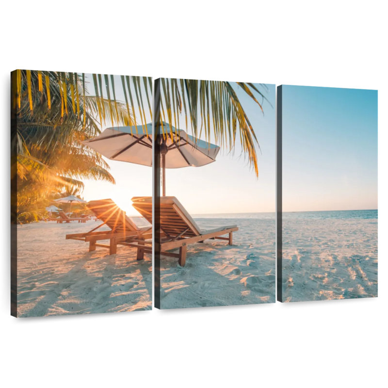 Plage de sable Gillard aux Maldives, H 24 po x l 38 po