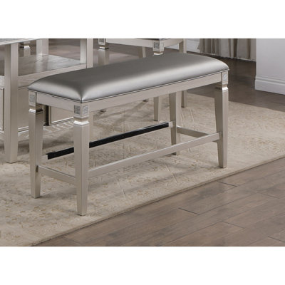 Banc rembourré à hauteur de comptoir 1 pièce Modern Glam