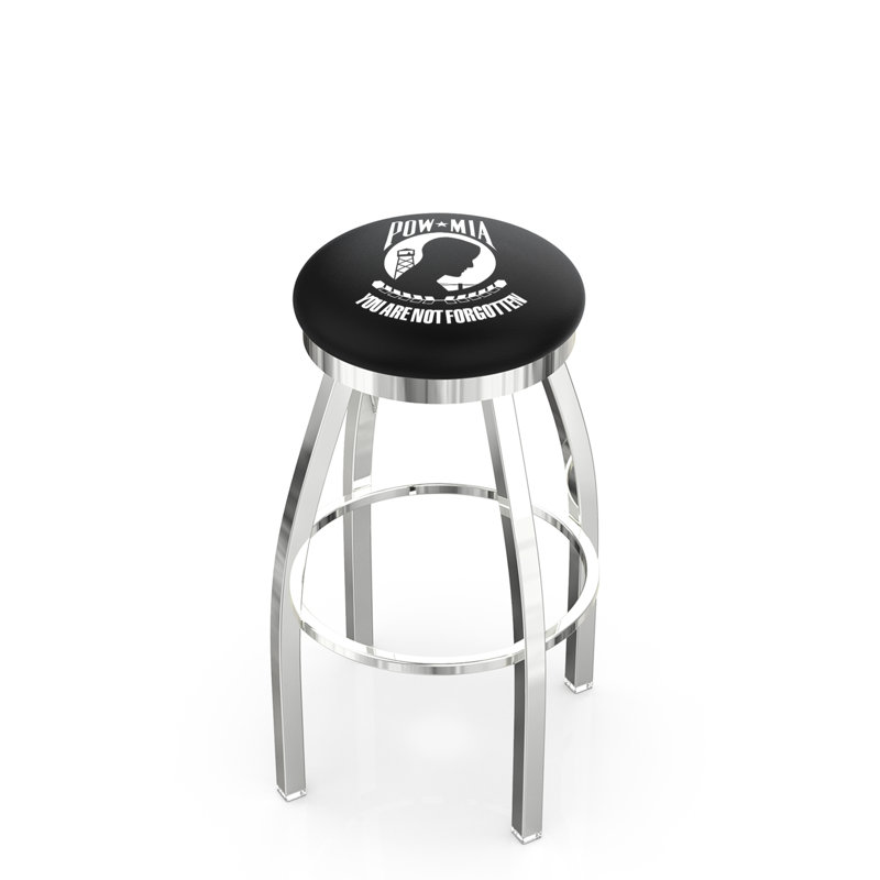 Tabouret tournant 36", POW / MIA, Chrome