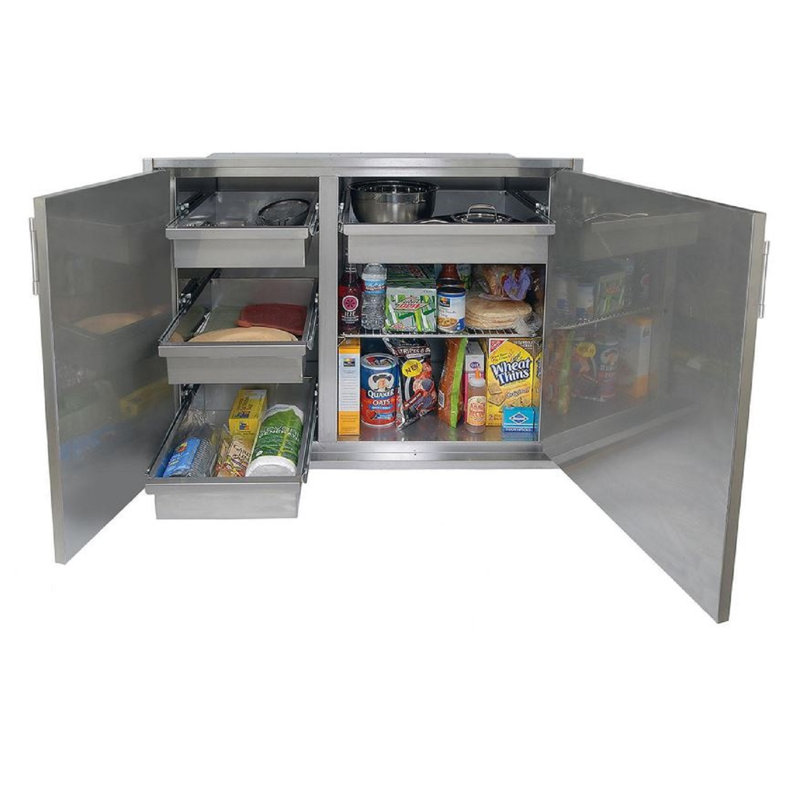 30" Low Profile Stainless Steel Dry Storage Cabinet