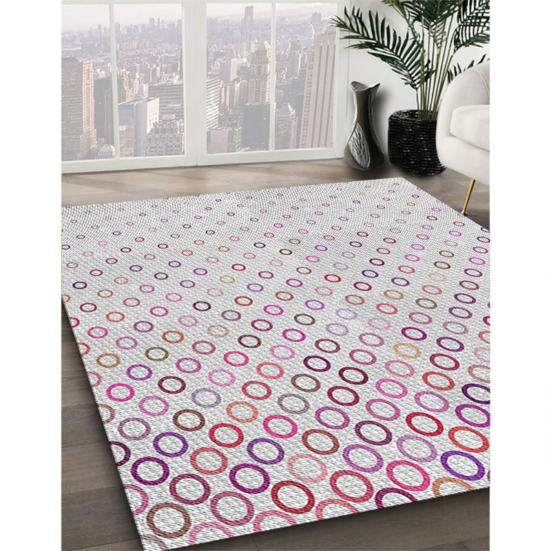 Tapis 100% à motifs lavables à la machine 2837, Carré 4 pi