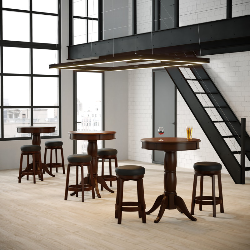 Table de pub ronde avec tabourets par RAM