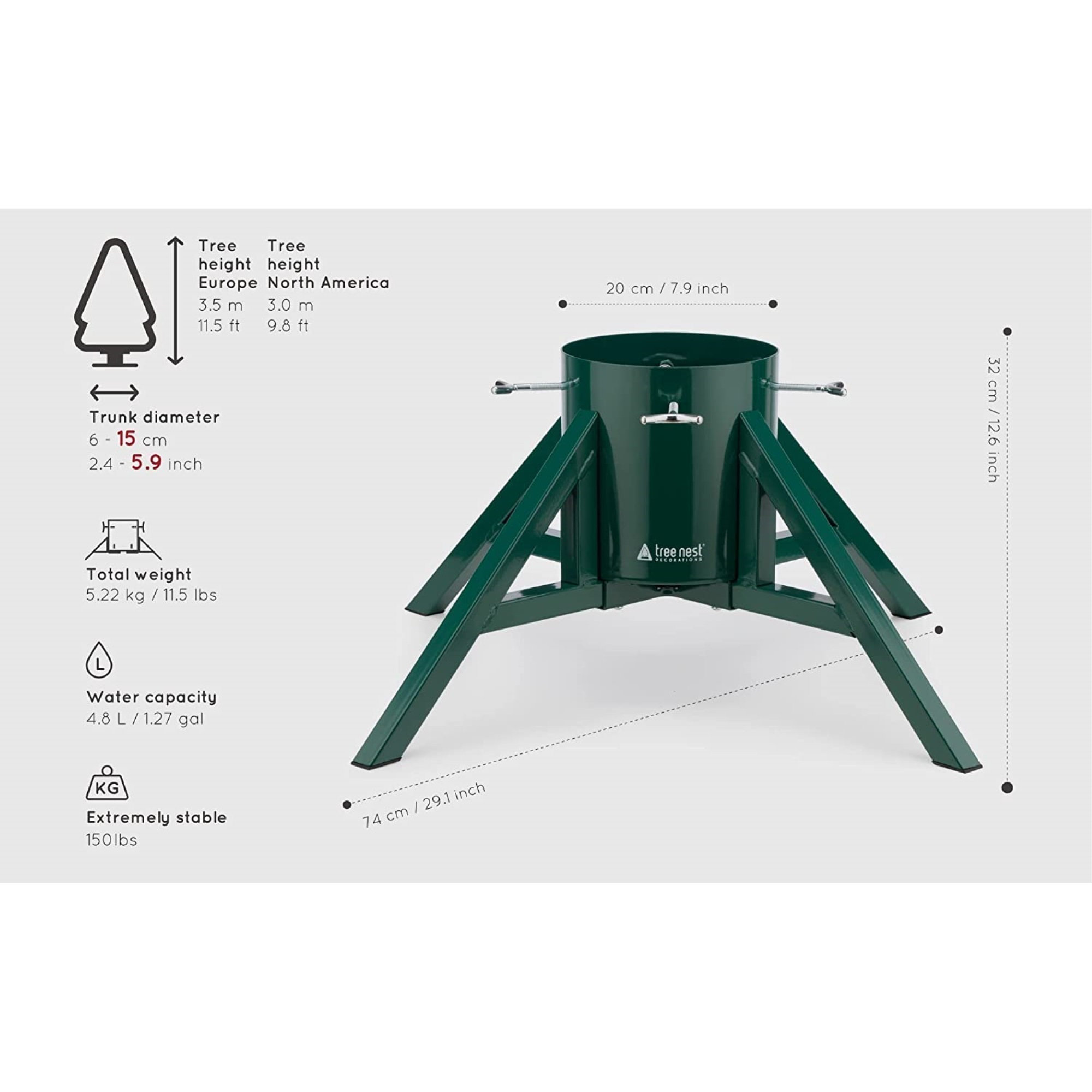 Christmas Live Tree Stand, Green