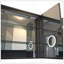 Armoire de salle de bain noir mat avec miroir et lumière DEL-129202629