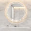 Miroirs de salle de bain ronds à DEL avec antibuée, lumières à intensité variable et incassable-387973974