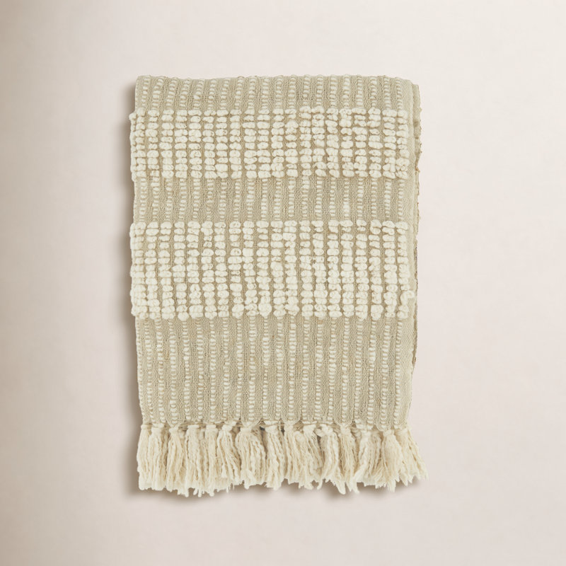 Hand Woven Throw Blanket, Natural