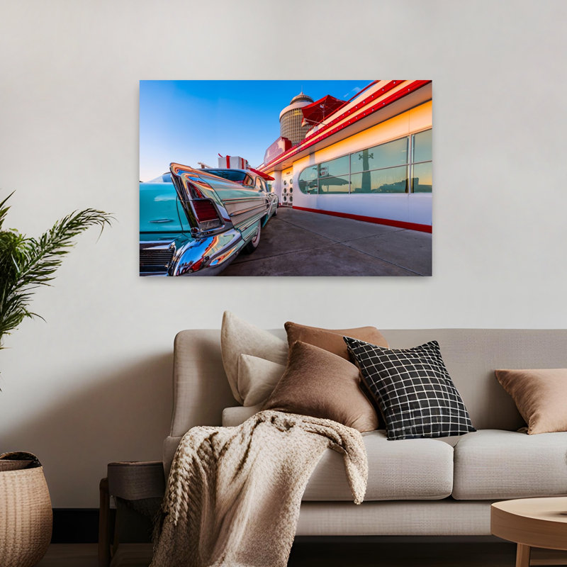 Nostalgic 1950'S Americana Contemporary Wall Art, 32" H x 48" W