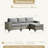 Outdoor Wicker Sectional Sofa Set with Ottoman, Coffee Table, Cushions and Throw - Ideal for Patio Relaxing-1520251374