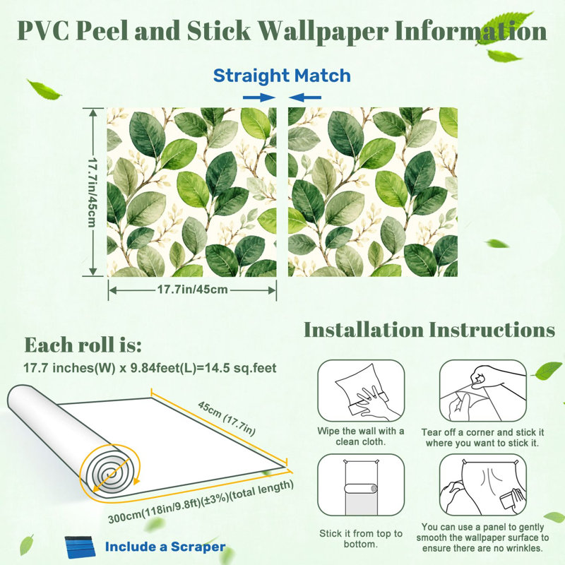 Papier peint auto-adhésif Peel and Stick, L 17,7 po x L 118 po