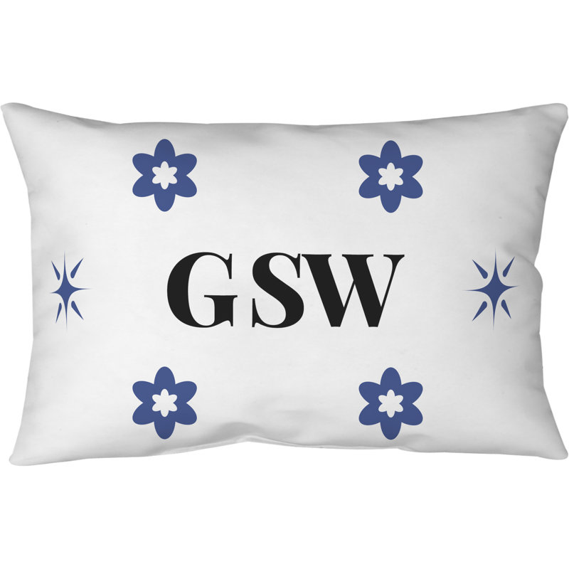 Coussin Khieu Basketball Colors Lux, 21,5 po x 31 po, Rectangulaire, Bleu / blanc |