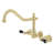 Kingston Brass Duchess Double-Handle 3-Hole Wall-Mount Kitchen Faucet-48381136