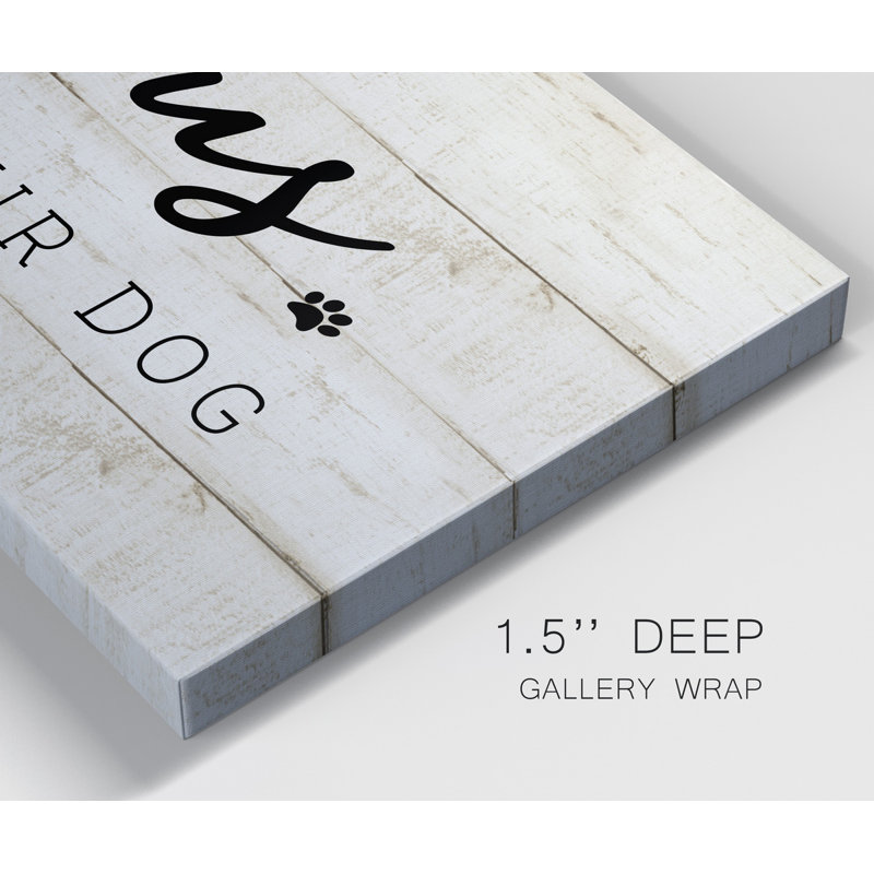 This is us and the dog - Impression sur toile tendue, H 24 po x l 12 po x P 1 po